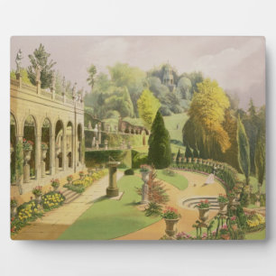 Plaque Photo Alton Gardens, de The Gardens of England, 1857