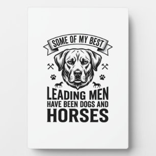 Plaque Photo Amateur de chien cheval vintage conception hommes 