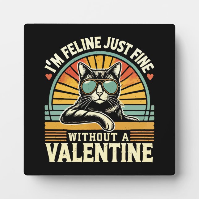 Plaque Photo Amende Feline sans Valentine Cat Anti-Valentines (Devant)