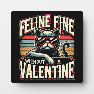 Plaque Photo Amende Feline sans Valentine Cat Anti-Valentines