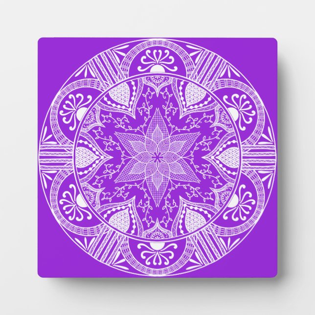 Plaque Photo Amethyst Mandala (Devant)