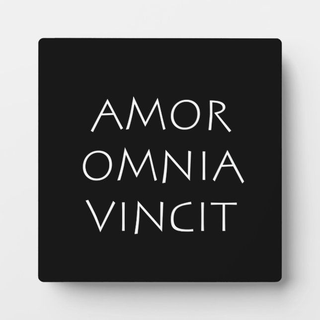 Plaque Photo Amor Omnia Vincit (Devant)