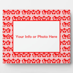 PLAQUE PHOTO AMOUR