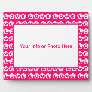 PLAQUE PHOTO AMOUR
