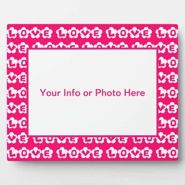 PLAQUE PHOTO AMOUR (Devant)