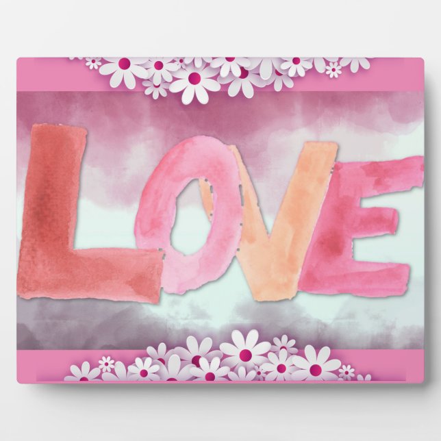 Plaque Photo Amour: Aquarelle (Devant)