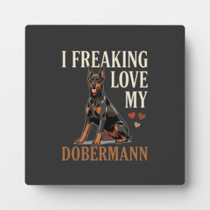 Plaque Photo Amour de Dobermann Amateur de Chien