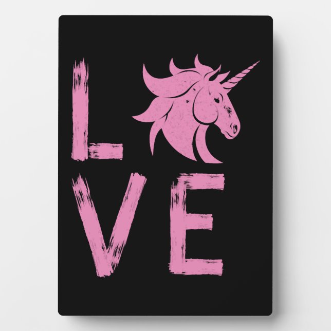 Plaque Photo Amour de licorne     (Devant)