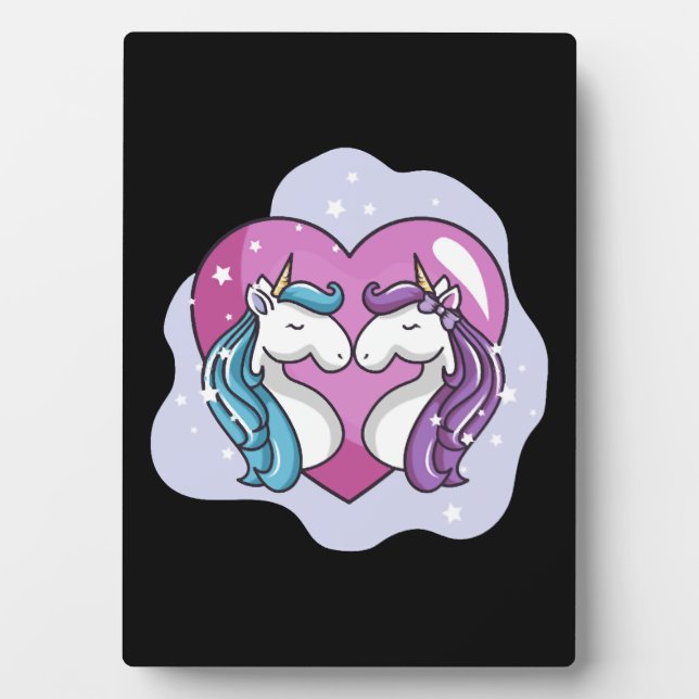 Plaque Photo Amour de licorne   (Devant)