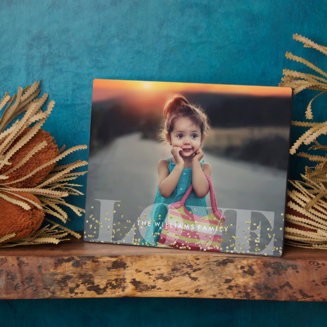 Plaque Photo Amour et étincelles (Côté)