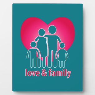 Plaque Photo Amour et famille