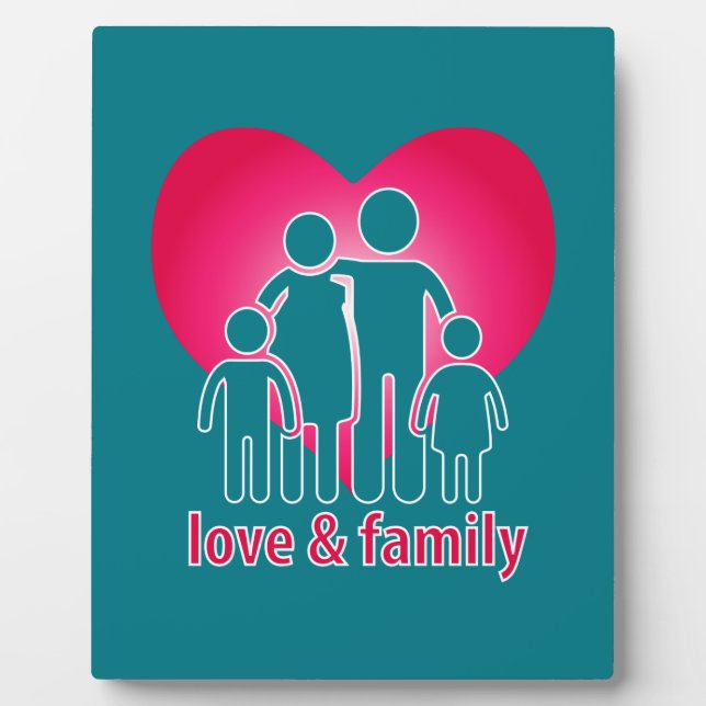 Plaque Photo Amour et famille (Devant)