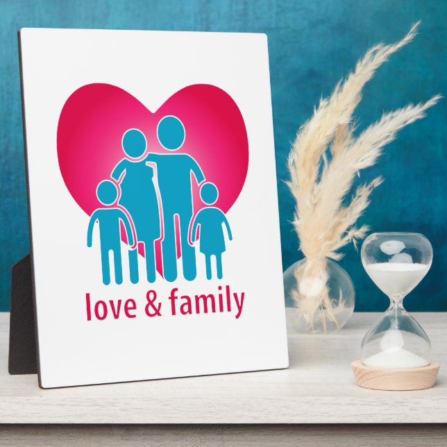 Plaque Photo Amour et famille (Côté)
