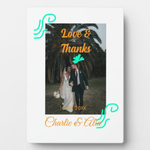 Plaque Photo Amour & remerciements photo de couple moderne oran
