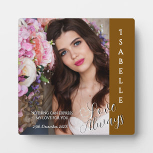 Plaque Photo Amour romantique toujours photo marron