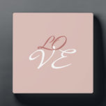 Plaque Photo Amour Rose Couleur Or Calligraphie Script<br><div class="desc">Vous pouvez facilement changer les polices et les couleurs. Vous pouvez également ajouter votre logo et l'image de fond comme vous le souhaitez.</div>
