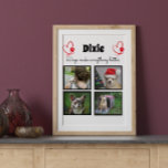Plaque Photo Amoureux des chiens personnalisé 4 photo collage<br><div class="desc">Célébrez votre meilleur ami avec un Collage Photo personnalisé. Quand vous avez tant de souvenirs et de photos amusants, une seule photo ne suffit pas. Cette plaque a 4 photos, une citation, et vous pouvez personnaliser le nom de votre animal de compagnie. Vous pouvez également modifier la couleur de l'empreinte...</div>