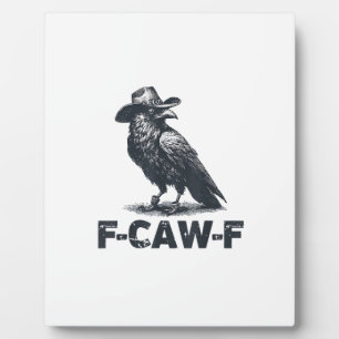 Plaque Photo Amoureux des corbeaux F-Caw-F Rétro