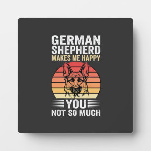 Plaque Photo Amoureux du Berger Allemand Drôle Rétro