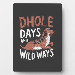 Plaque Photo Amoureux du Dhole Faune Canidé Chien Sauvage Asiat