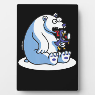 Plaque Photo Amusant Ours Polaire Penguin Amoureux des animaux