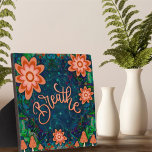 Plaque Photo Amusement Motivationnel Tendance Plutôt Respirer L<br><div class="desc">Inspirational Fun Happy Breathe Trendy Easel Plaque - jolie, fantaisie et élégante oeuvre créée pour inspirer et élever. Un joli design floral coloré ajoute quelques touches positives à votre quotidien. Ces plaques amusantes de chevalet font de grands cadeaux inspirants pour la famille, les amis, les collègues, les enseignants, etc... Des...</div>