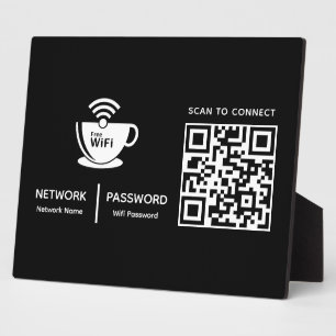 Plaque Photo Analyser le code QR Wifi pour connecter le logo de