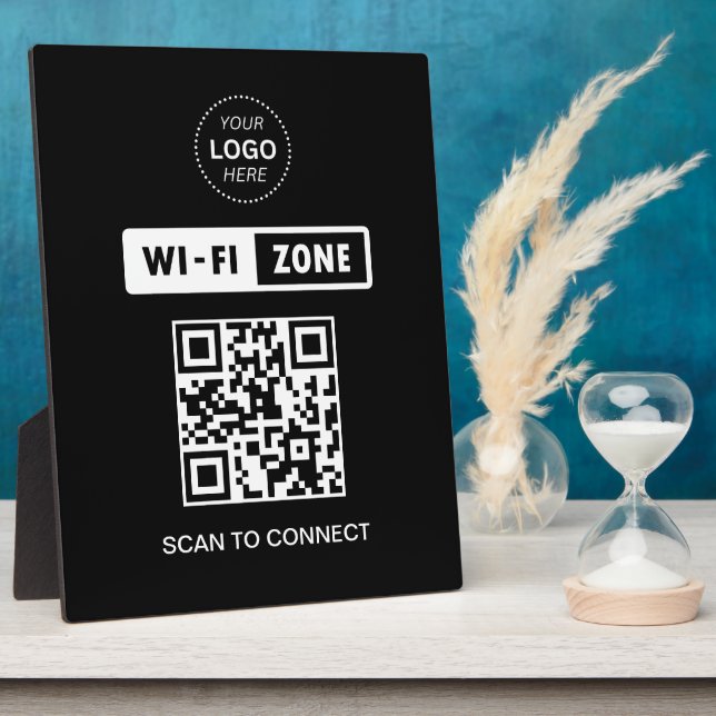 Plaque Photo Analyser le logo professionnel QR Code Wifi pour s (Côté)
