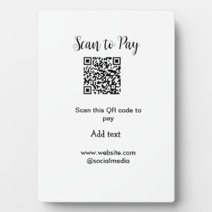 Plaque Photo Analyser pour payer scanner code QR ajouter des dé