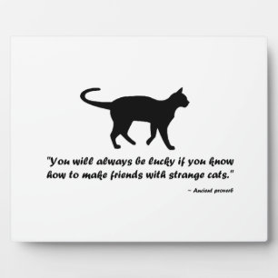 Plaque Photo Ancien proverbe de chat