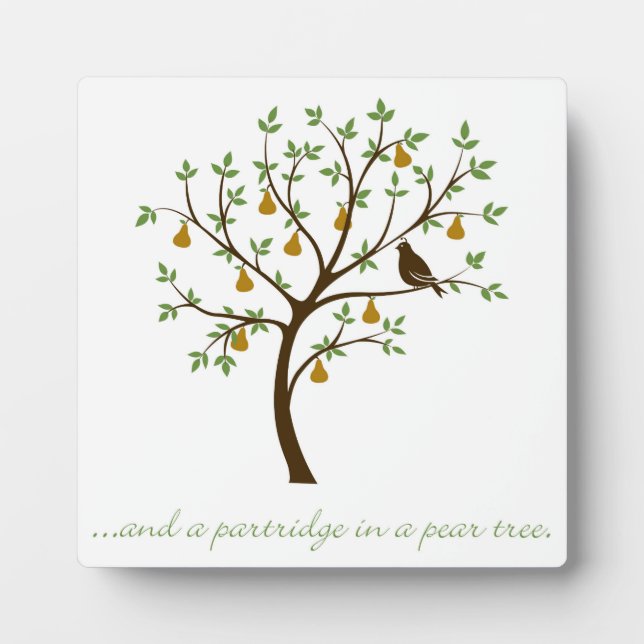 Plaque Photo And a partridge in a pear tree (Devant)