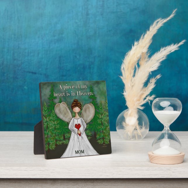 Plaque Photo Ange Coeur dans le ciel Souvenir Nom personnalisé (Insitu)