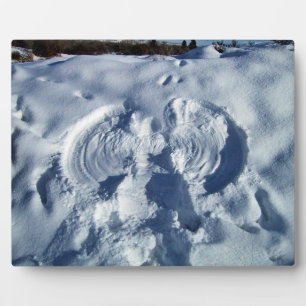 Plaque Photo Ange des neiges