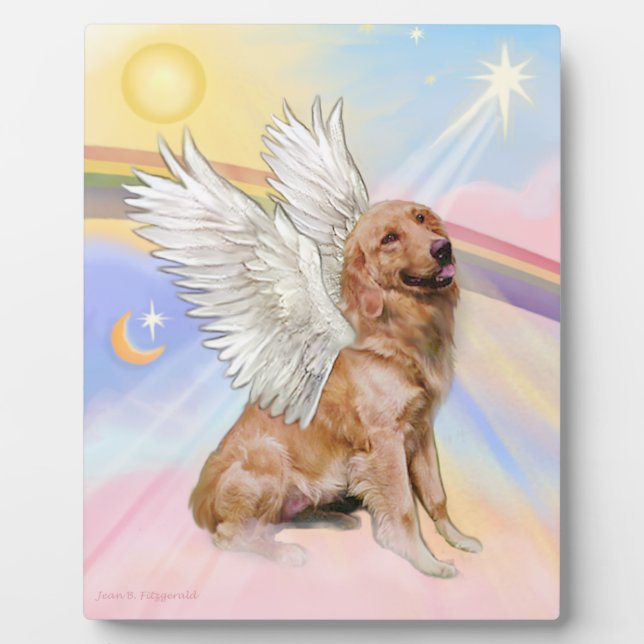 Plaque Photo Ange Golden Retriever (B1) (Devant)