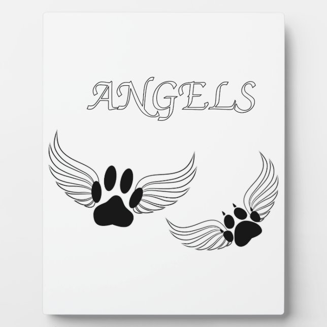 Plaque Photo Angel Pet Paws (Devant)