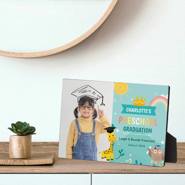 Plaque Photo Animal Kid Preschool Photo Graduation Keepsaké (Animal Kid Preschool Photo Graduation Keepsake Plaque)