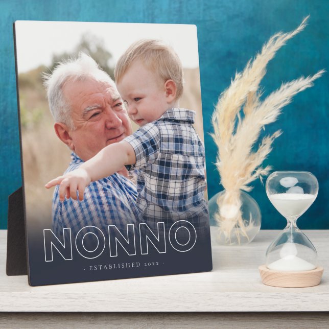Plaque Photo Année "Nonno" | Photo Fête des pères (Côté)