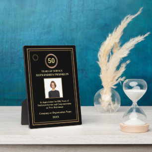 Plaque Photo Années De Service De L'Employé À La Retraite