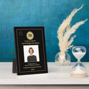 Plaque Photo Années De Service Employé Photo Logo Gold Awards