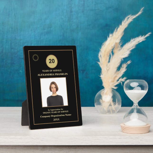 Plaque Photo Années De Service Employé Photo Logo Gold Awards (Côté)