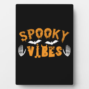 Plaque Photo Anniversaire des Vibes Éffrayantes d'Halloween