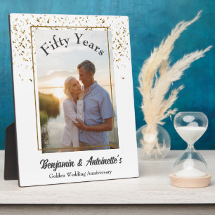 Plaque Photo Anniversaire du Mariage d'or