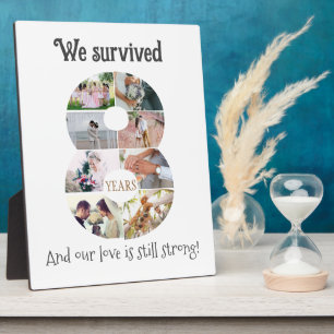Plaque Photo Anniversaire Mariage de huit ans