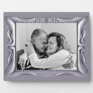 Plaque Photo Anniversaire photo personnalisé Fancy Argent Cadre