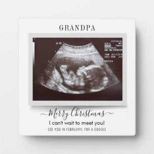 Plaque Photo Annonce de Bébé Joyeux Noël Grand-Père