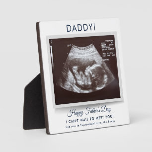 Plaque Photo Annonce de grossesse bébé échographie fête des pèr