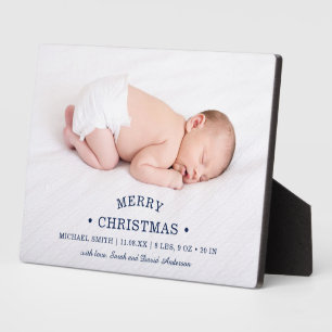 Plaque Photo Annonce de naissance pour la première photo de Noë