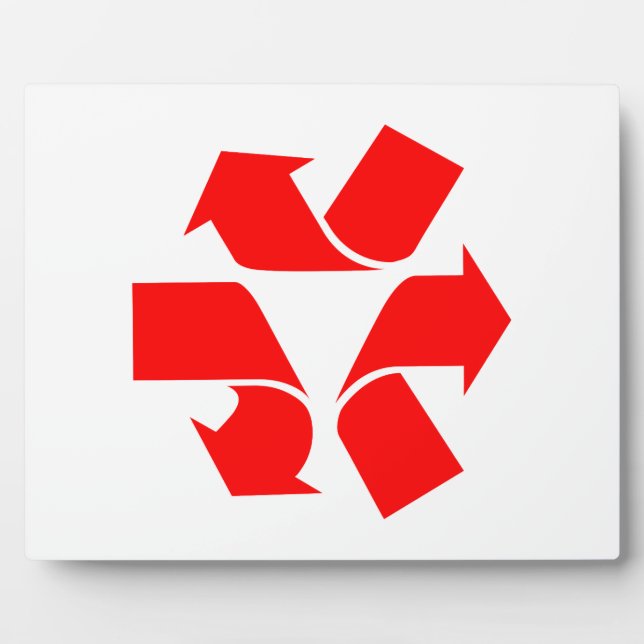 Plaque Photo Annuler le recyclage du symbole (Devant)