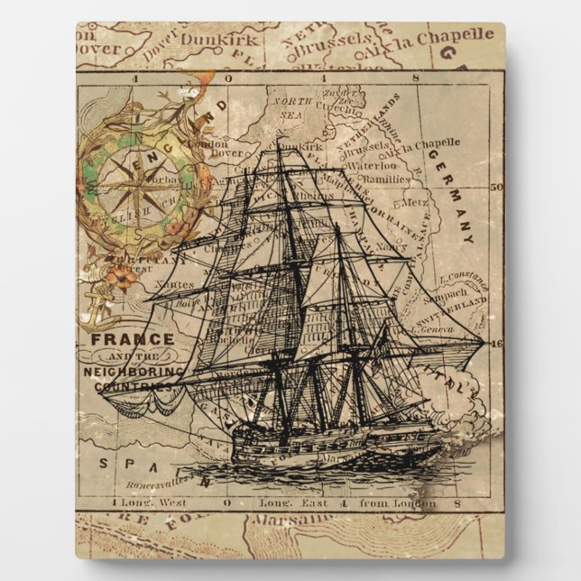 Plaque Photo Antique Old General France (Devant)