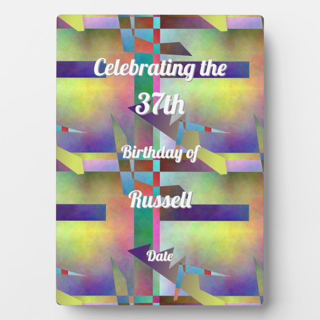 Plaque Photo Any Age Happy Birthday Memories  (Devant)